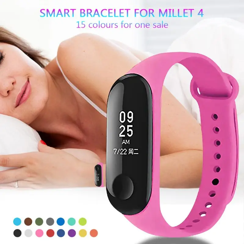 15 шт. силиконовый ремешок для часов сменный Браслет для Xiao mi Smart Band 4 3