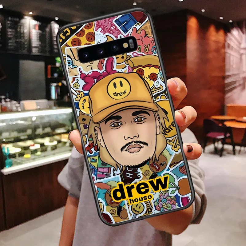 Роскошный бренд Drew House, Джастин Бибер, мягкий чехол для телефона, для samsung Galaxy S7 Edge, S8, S9 Plus, S10 Lite, S10Plus, чехол со смайликом - Цвет: TPU