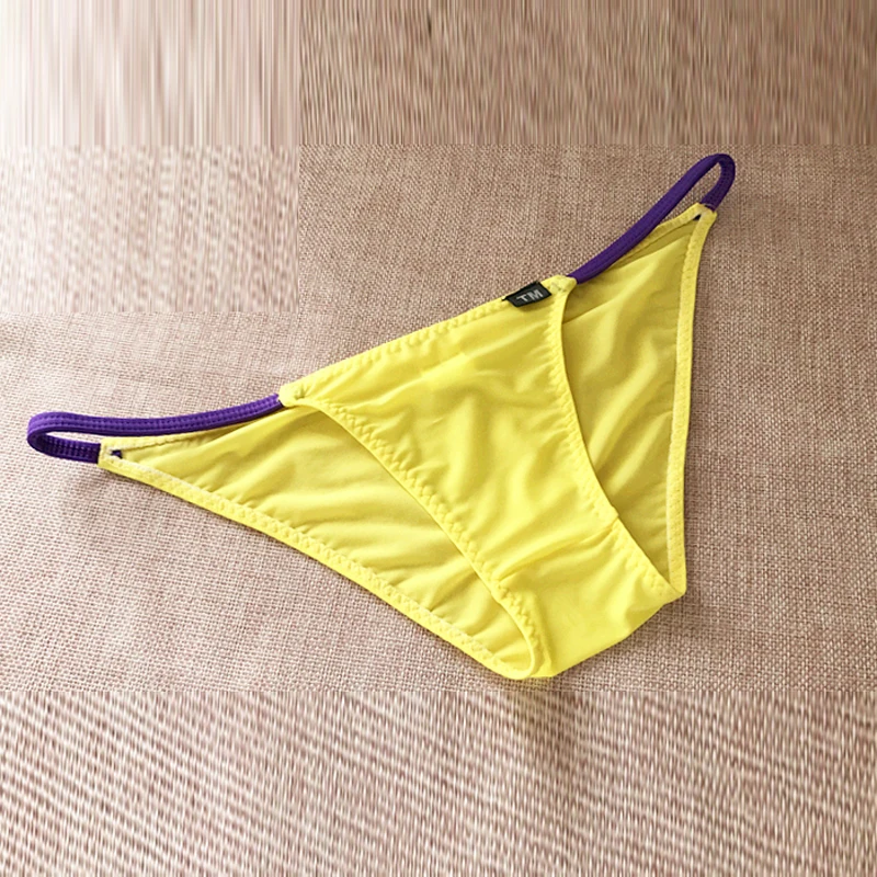 Men Briefs Ultrathin Transparent Seamless Underpants Lowrise Ice Silk Sexy Men Panties Elastic