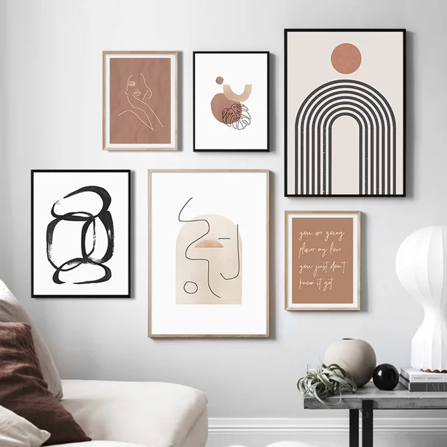 Contemporary Rainbow Wall Art Canvas