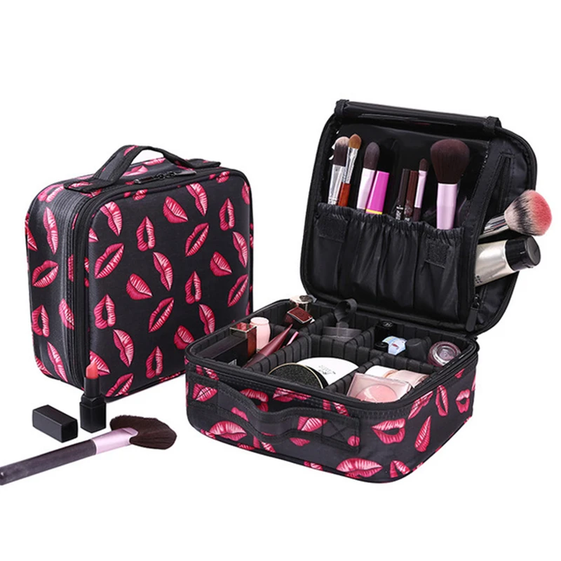neceser de viaje para mujer, bolsa de maquillaje profesional, estuche belleza|Bolsas y estuches de cosméticos| - AliExpress