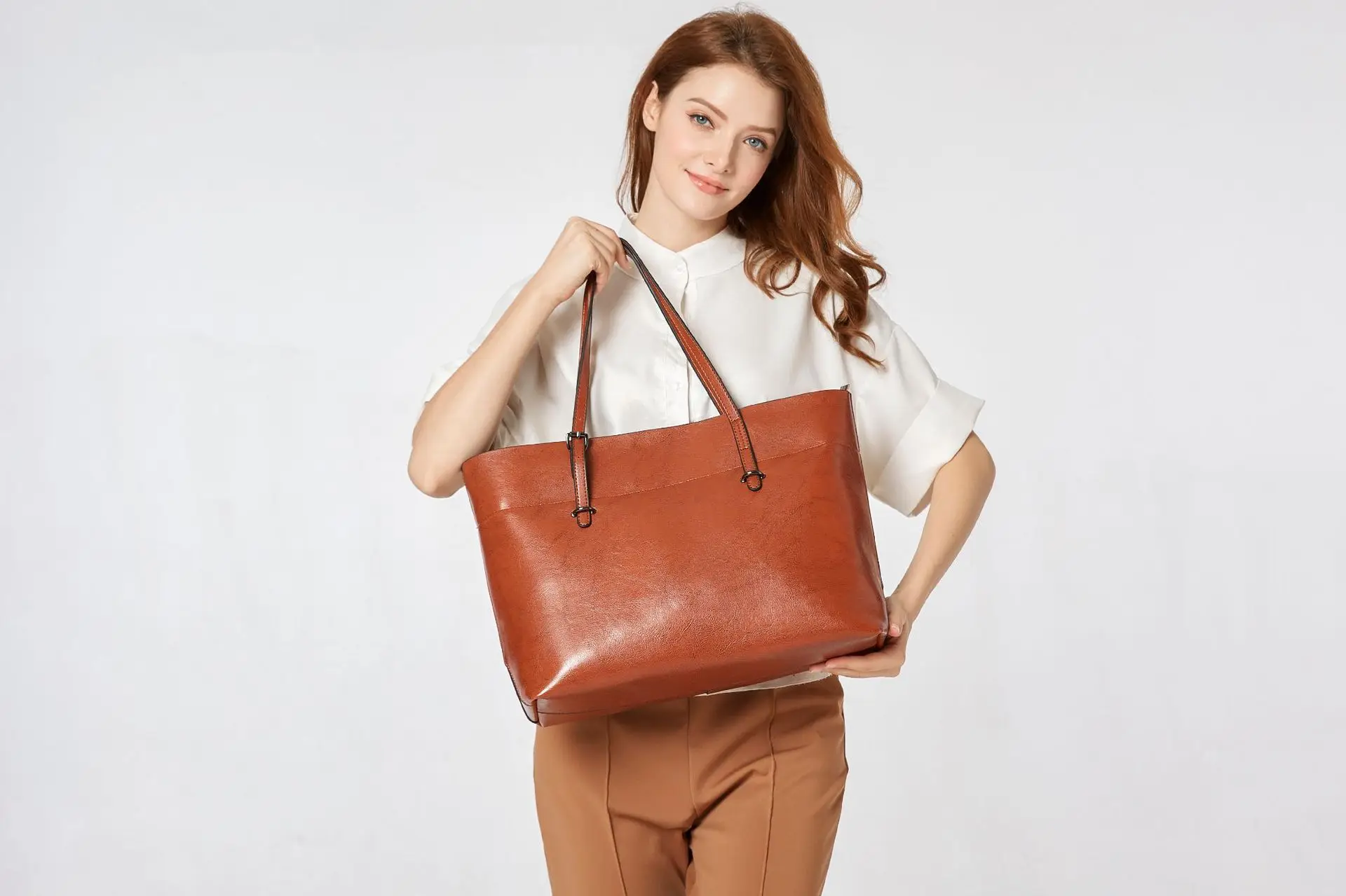 

Women New PU Tote Bag Shoulder Handbag Large Capacity Fashion Shoulder Bag