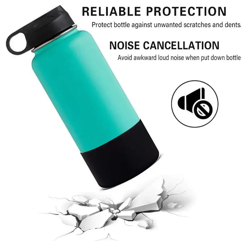 Bottles Bottom Cover Silicone Protective Sleeve for 12oz 32oz 64oz Portable Stainless Steel Bottle