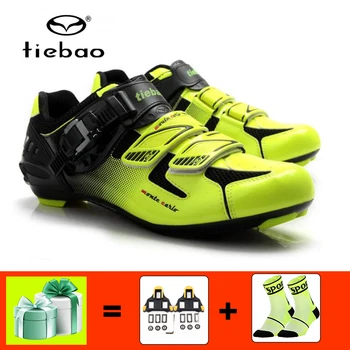 

TIEBAO Road Cycling Shoes Men Outdoor Sport Bicycle Shoes Self-Locking Professional Racing Road Bike Shoes triathlon sneakers
