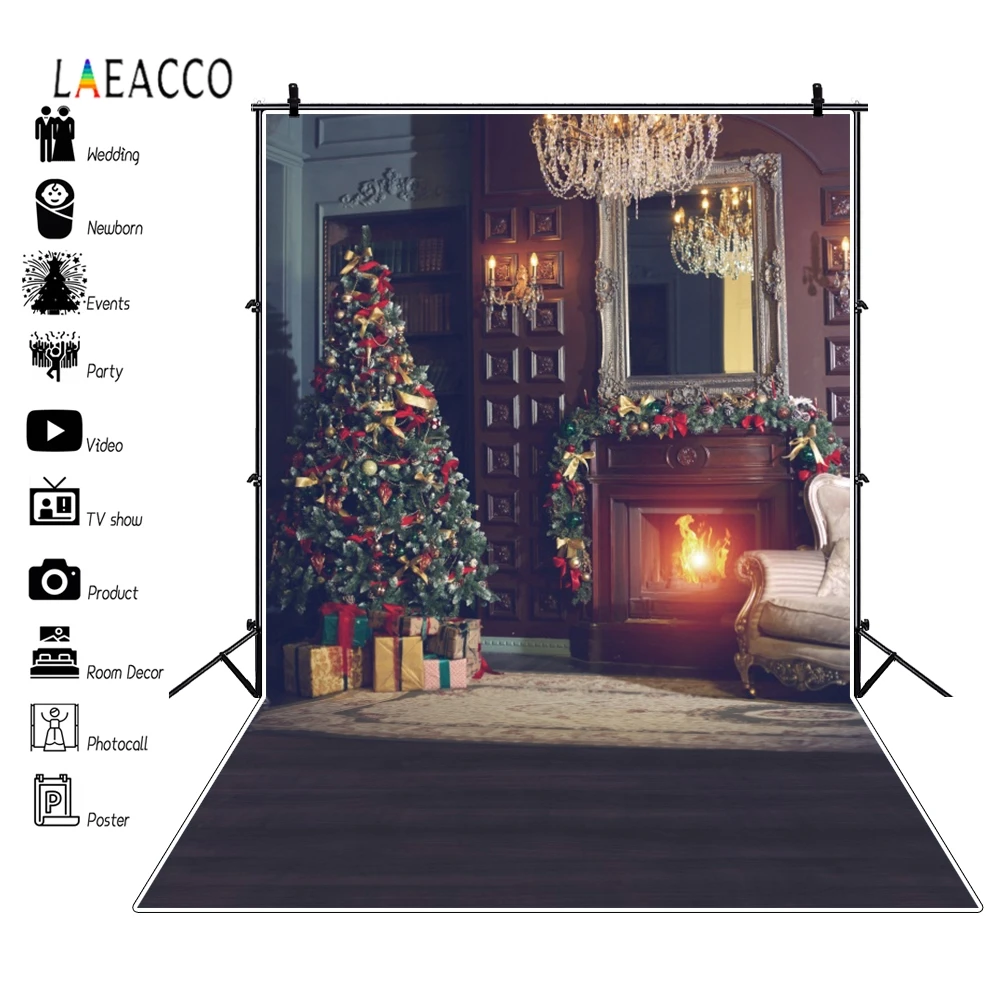 Фоны для фотосъемки Laeacco фоны фотостудии с изображением рождественской елки