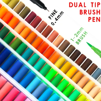 

120 Dual Brush Art Marker,Watercolor Based Ink Marker for Calligraphy, Art, Coloring