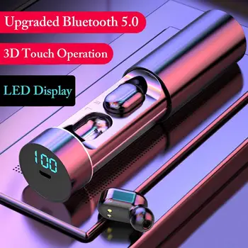 

A6 TWS 5.0 Wireless Headphone Bluetooth Earphones Touch Control Sports Gaming Headsets LED display Earbuds With Mic earpiece