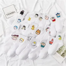 Женские хлопковые носки с героями мультфильмов; женские короткие милые Носки с рисунком; модные хипстерские носки с принтом животных