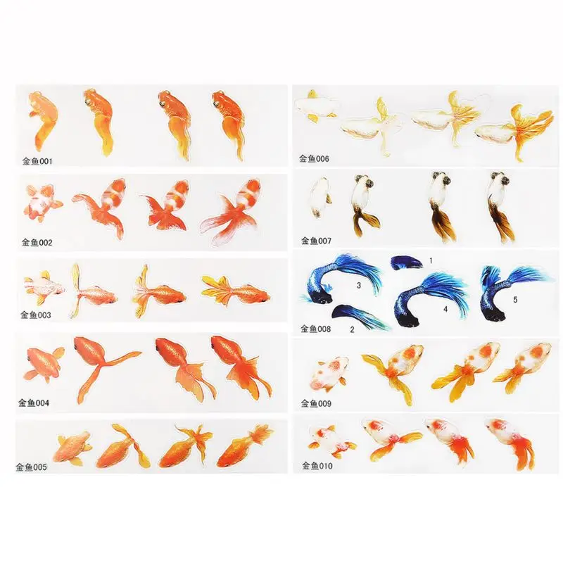 DIY Crystal Epoxy Jewelry Crafts Making Filler Nail Art Powder Filling Sticker Set