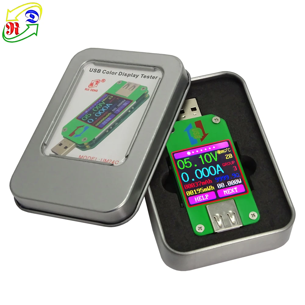 UM24 UM24C APP USB 2 0 ЖК дисплей вольтметр амперметр измеритель заряда аккумулятора
