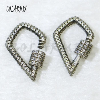 

5pcs Geometric screw clasp pendants for necklace accessories Retro accessories crystal clasp for necklace 5988