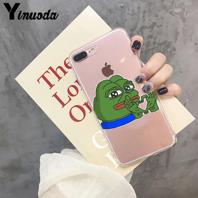 8 Yinuoda лягушонок Пепе Модный чехол для телефона чехол для iphone 8 7 6 6S Plus X XS max 10 5 5S SE XR Coque Shell - Цвет: 8