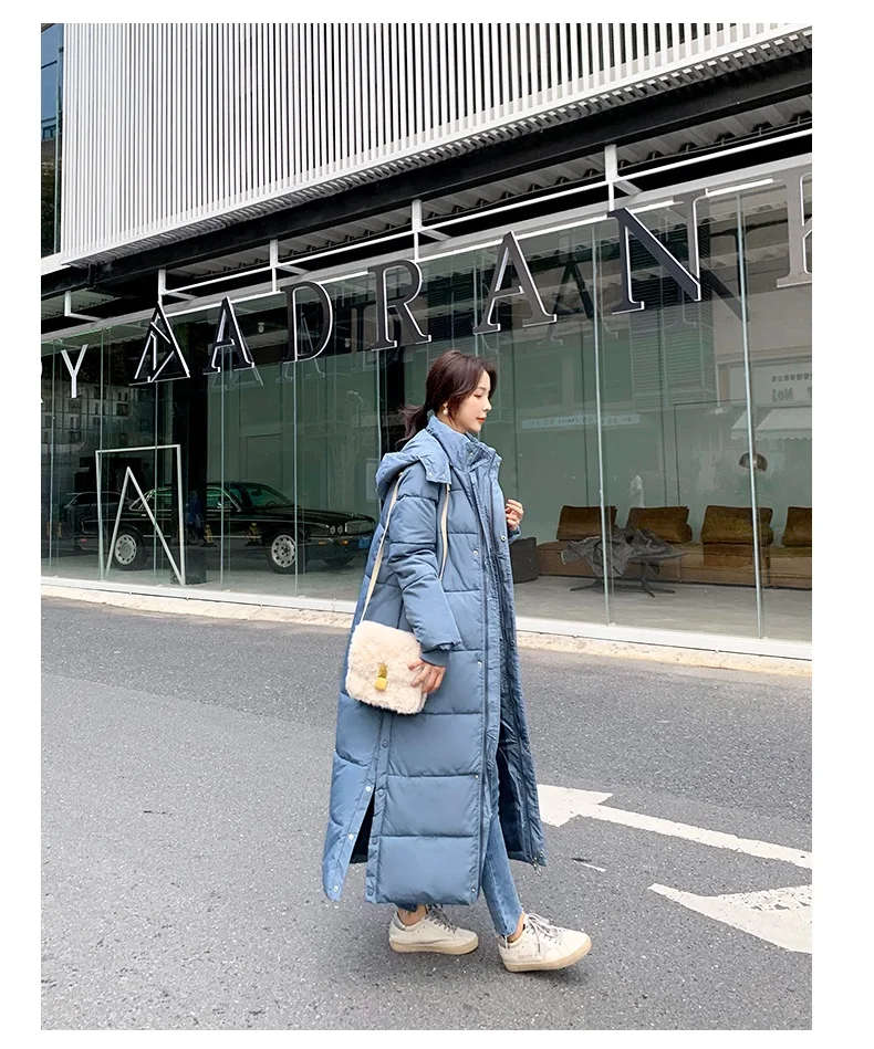 High Street split Parka Femme Hiver Повседневная зимняя длинная куртка с длинным рукавом женские толстовки размера плюс женская парка с хлопковой подкладкой