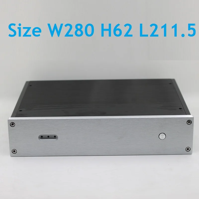 Алюминиевый усилитель шасси W280 H62 L211.5 чехол преамп кожух DAC Box подходит к DAC3