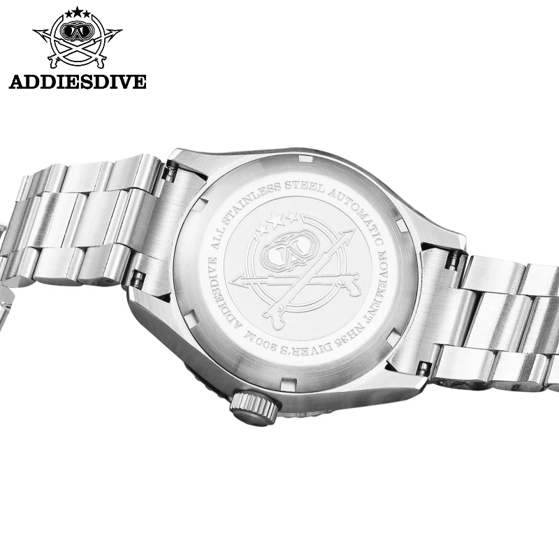 AddiesDive luxury Pilot men's watch sapphire crystal NH35  automatic watches super luminous Ceramic bezel retro 200m diver watch