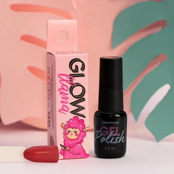 

Llama glow long lasting gel polish, color: red