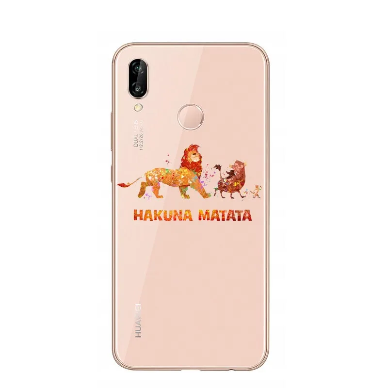 Силиконовый чехол Disneys lion king Simba nala Pumba Hakuna Matata для huawei P30 Lite P30 Pro P20 Lite P10 Lite Mate20