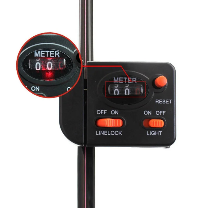 

Digital Display Fishing Line Length Counter Fishing Line Depth Finder With Light Clip On Rod Fishing Tackle Tool New