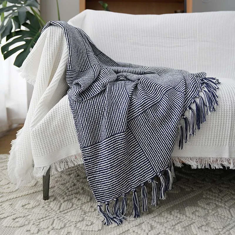 Скандинавское трикотажное покрывало Тканое покрывало на кровать диван путешествия ТВ ворс одеяло s 120*170 см мягкое полотенце кровать гобелен