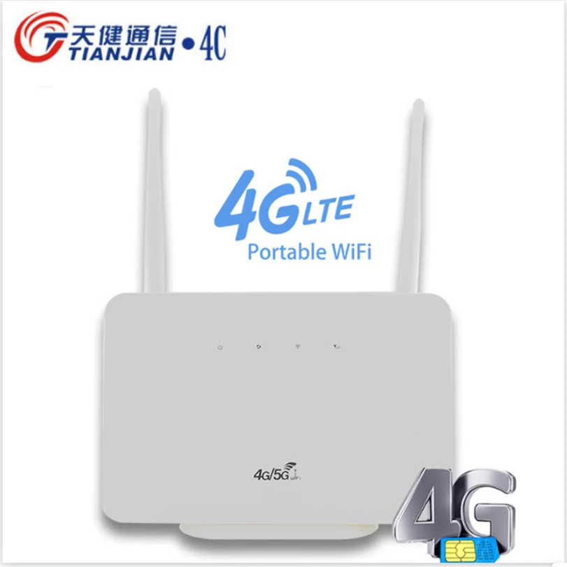 Беспроводной Wi-Fi-роутер 4g 300 Мбит/с разблокированный порт LAN/WAN + разъем для SIM-карты