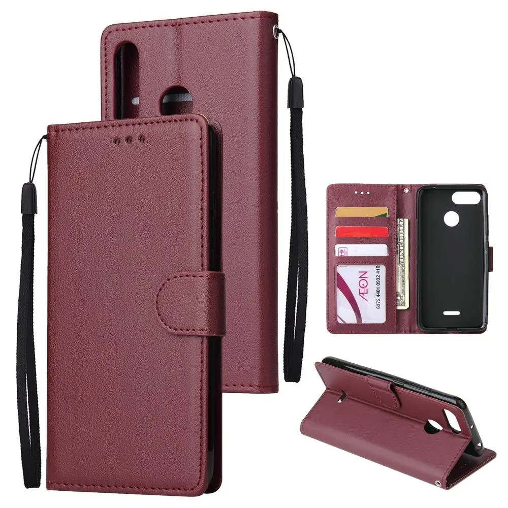 Protective Phone For HUAWEI P30 lite/nova 4E Flip-typeCase With 3 Card Position Buckle Design Phone Cover