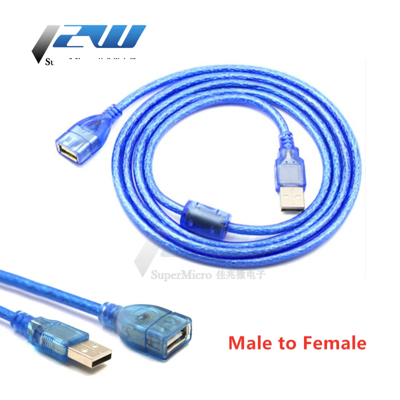 USB кабель для передачи данных штекер гнездо 1/5 м компьютерный U диск клавиатура