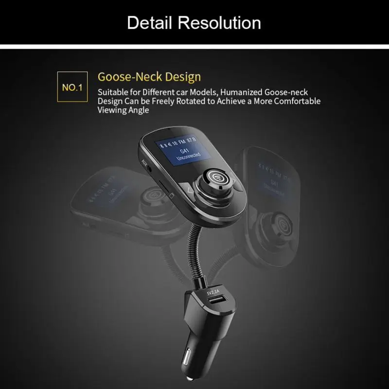 1,77 дюймов Bluetooth fm-передатчик радио передатчик Handsfree автомобильный комплект автомобильный аудио адаптер MP3-плеер Автомобильное зарядное устройство