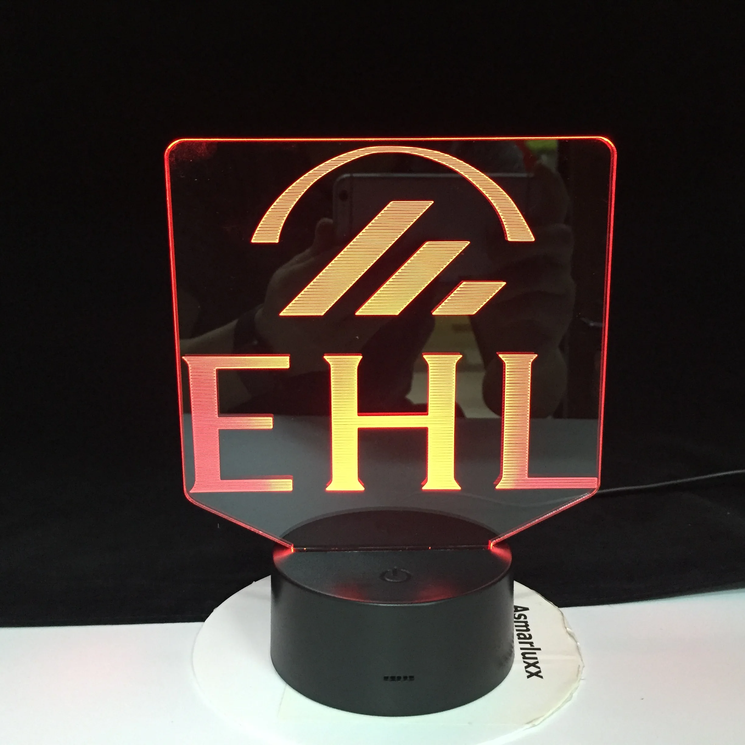 EHL Швейцарский Ecole Hoteliere de Lausanne дизайн форма электрическая Иллюзия 3d светодиодный светильник 7 цветов Изменение для праздничного подарка Прямая поставка