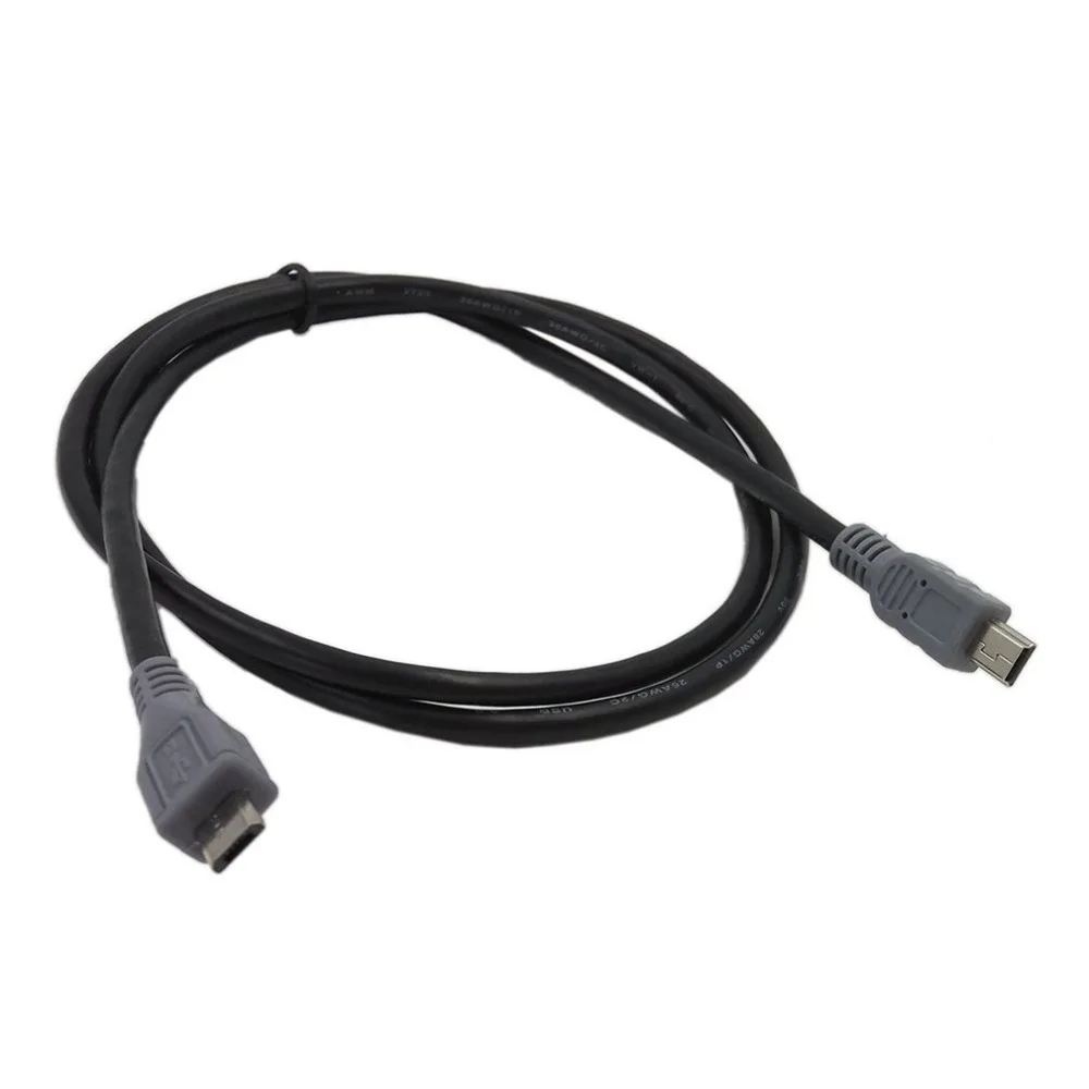 Для микро-флеш-накопителя USB мини USB OTG кабель 1 м кабель со штыревыми соединителями на обоих концах для подключения 5-контактный конвертер адаптер передачи данных зарядки Удлинительный Кабельное ответвление