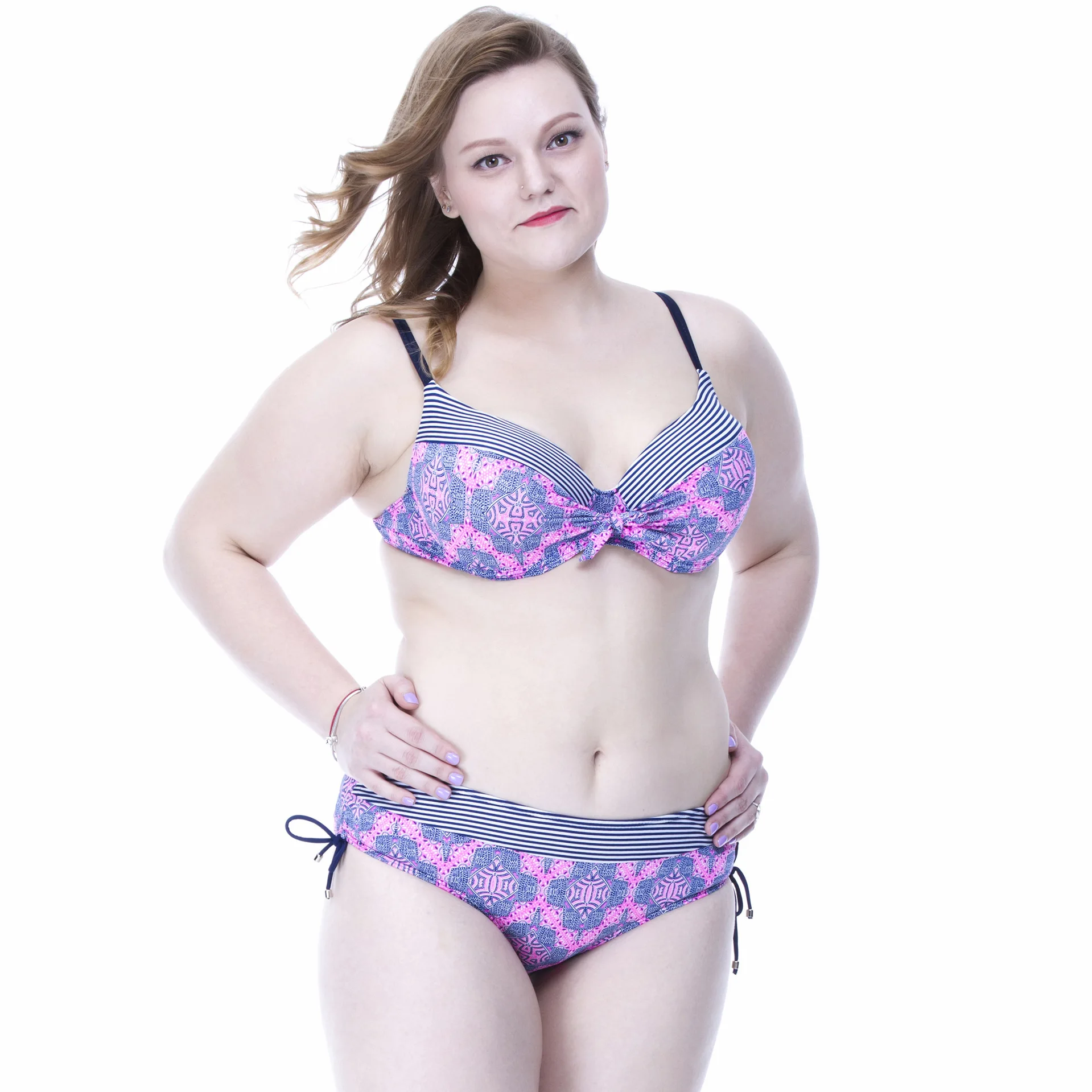

AliExpress Hot Selling Bikini Europe And America Large Size Plus-sized Fat Large Cup Bathing Suit Women's