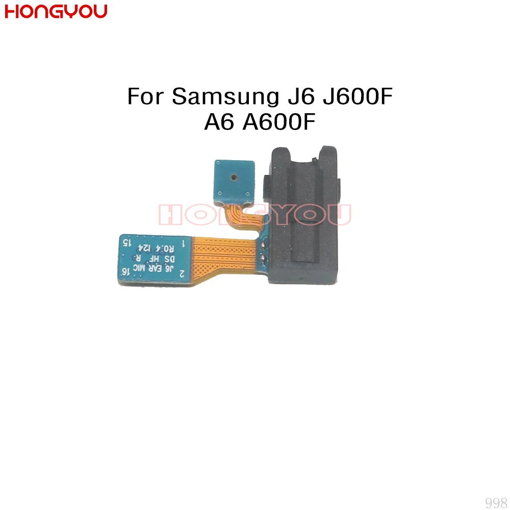 Разъем для наушников аудиоразъем гибкий кабель с микрофоном Samsung Galaxy J6 2018 J600F A6 A600F