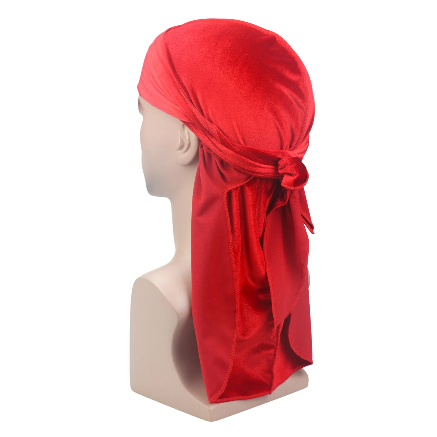 mens blanket scarf Muslim Mens Turban Durag Hair Accessories Velvet Headwear Covers Bow Bandanna Cap Hijab Long Tail Hats head scarf men