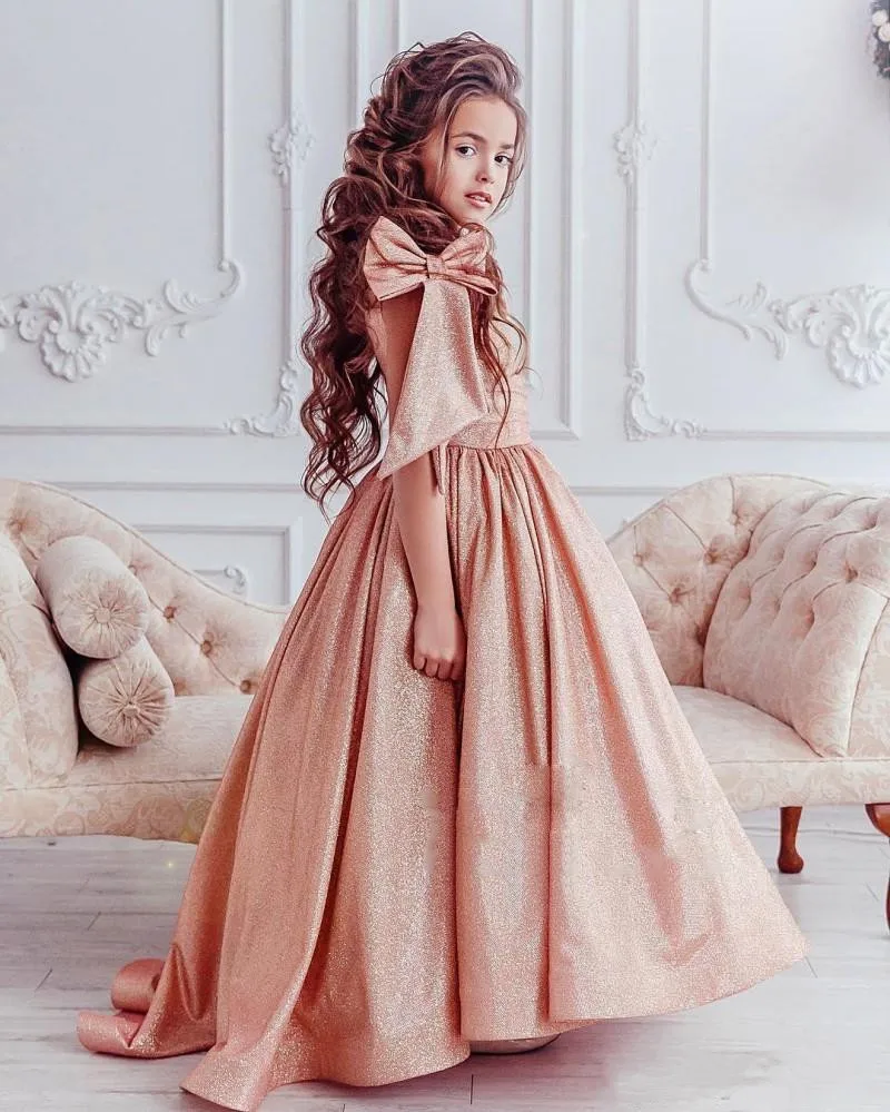 Высококачественное платье принцессы с блестками и бантом; плиссированное платье с v-образным вырезом; новое длинное платье с цветочным