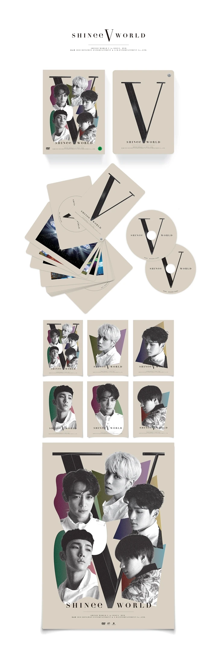 [MYKPOP]~ Официальный~ мир SHINee V в Сеульском 2DVD+ фото книга+ плакат, KPOP вентиляторы коллекции-SA19082415