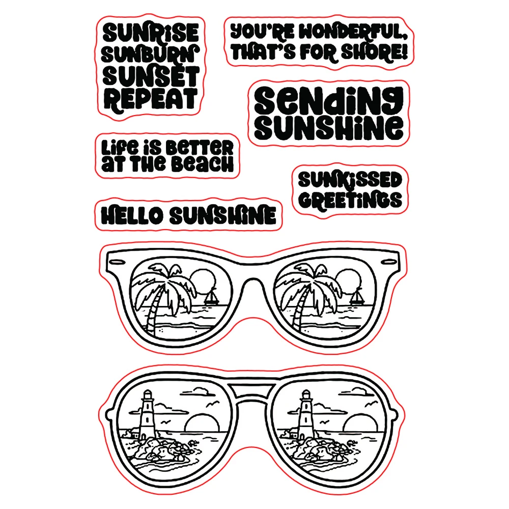 

Sun ray Transparent Clear Silicone Stamp/Seal for DIY scrapbooking/photo album Decorative clear stamp