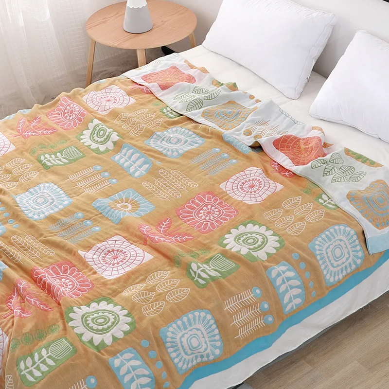 Четырехслойное хлопковое Марлевое полотенце одеяло для путешествий Siesta