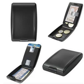 

Aluminum Wallet Bankcard Blocking Hard Case Credit Card Wallet Anti-RFID Scanning Protect Card Holder Men Business Coin Purse