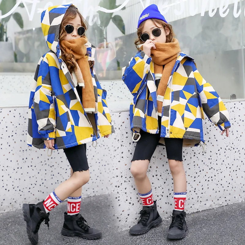 

Girls Fall And Winter Clothes Lambs Wool When Coat 2019 New Style Medium-small Big Kid GIRL'S Winter Korean-style Western Style