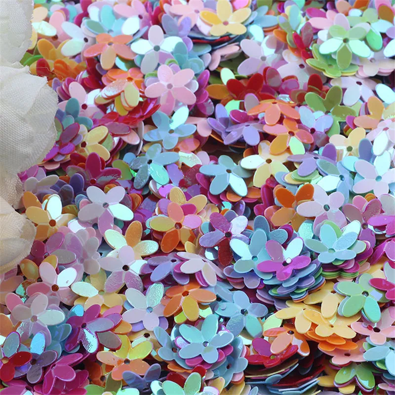 Sequins For Crafts Sequin Embroidery Accessories Sequin Sewing Accessories Sequins Accessories Paillettes Mix White Pink Flower Cup Sequin for Crafts Bags Sewing Scrapbooking Lentejuelas Home Decoration Accessories 10mm 10g