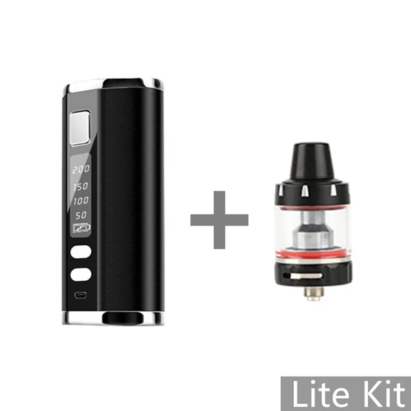 LiteKit-Black Мини vape 200 Вт коробка мод комплект 18650 VW VT Builtin 3000 мАч батарея электронная сигарета Vape моды с 3 мл бак электронная сигарета Атомайзер - Цвет: LiteKit-Black