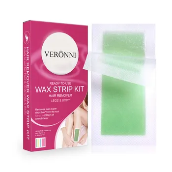 

VERONNI 20 Pairs Double Side Wax Strips Face Body Hair Removal Remover Nonwomen Wax Papers Depilator