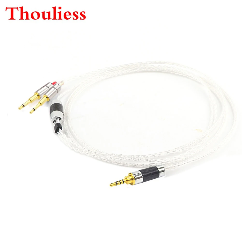 Thouliess HIFI 4 4 3 5 2 5mm Balanced 7nocc Silver Plated Headphone Upgrade Cable for HE1000 HE400S HE560 Oppo PM 1 PM 2 PM 1 2