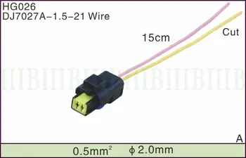 100 セット防水ワイヤーハーネス男性または女性自動密封されたコネクタプラグ 15 センチメートルケーブルでDJ7027A-1.5-21