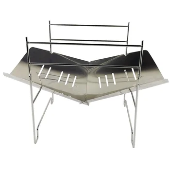 

1 Set Convenient Barbecue Stove Set Foldable Camp Charcoal Rack Set New Style Lightweight Barbecue Grill Set for Camping Picnic