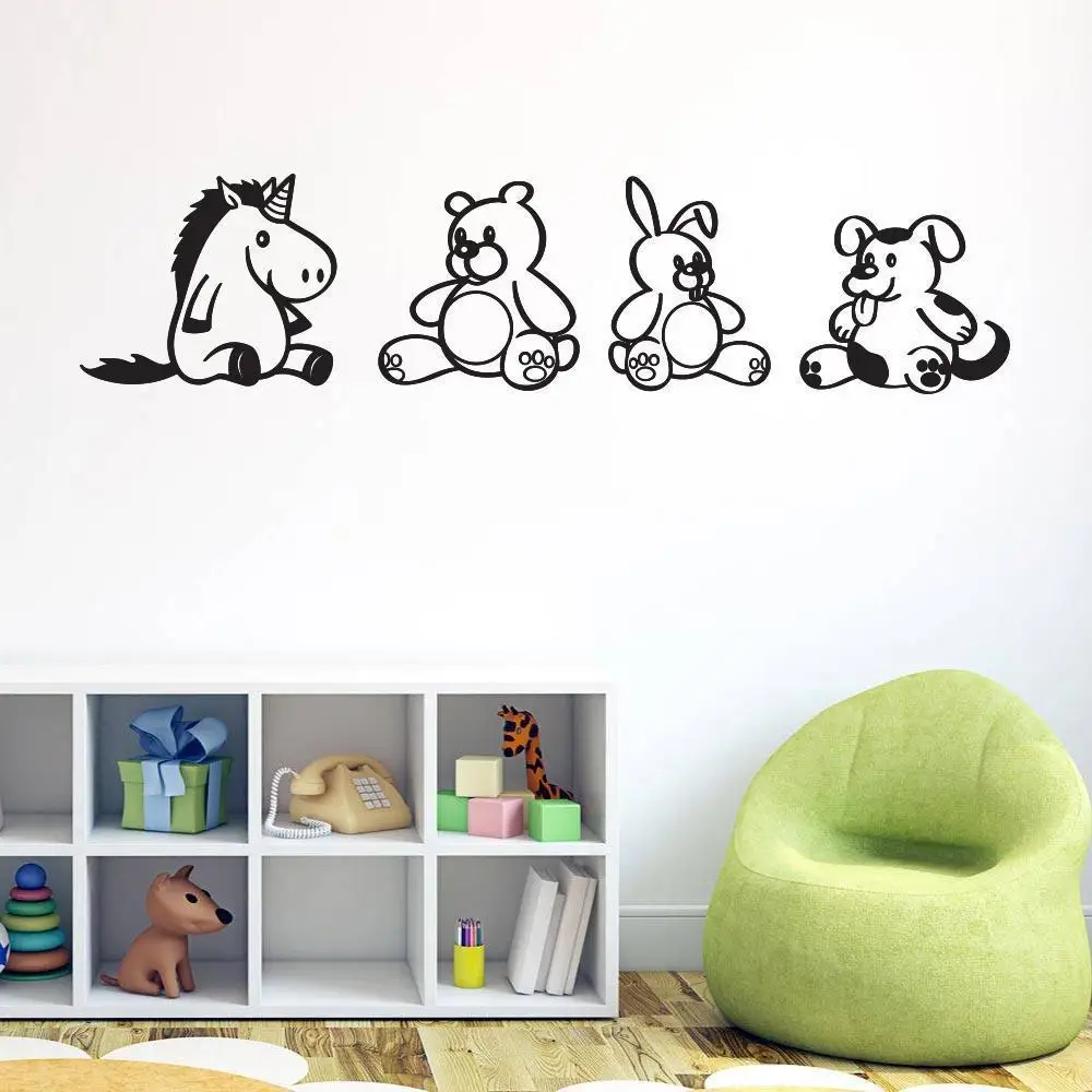 Cartoon Small Animal Creative Wall Stickers Decoration CHILDREN'S Room Removable Adhesive Paper Manufacturers Wholesale Customiz