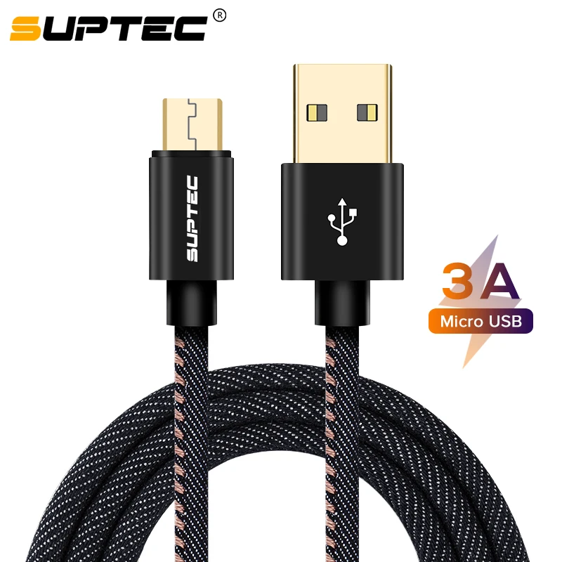 

SUPTEC Micro USB Cable 3A Fast Charging Data Wire Microusb Phone Charger Adapter Cord for Android Samsung S7 Xiaomi Honor Tablet