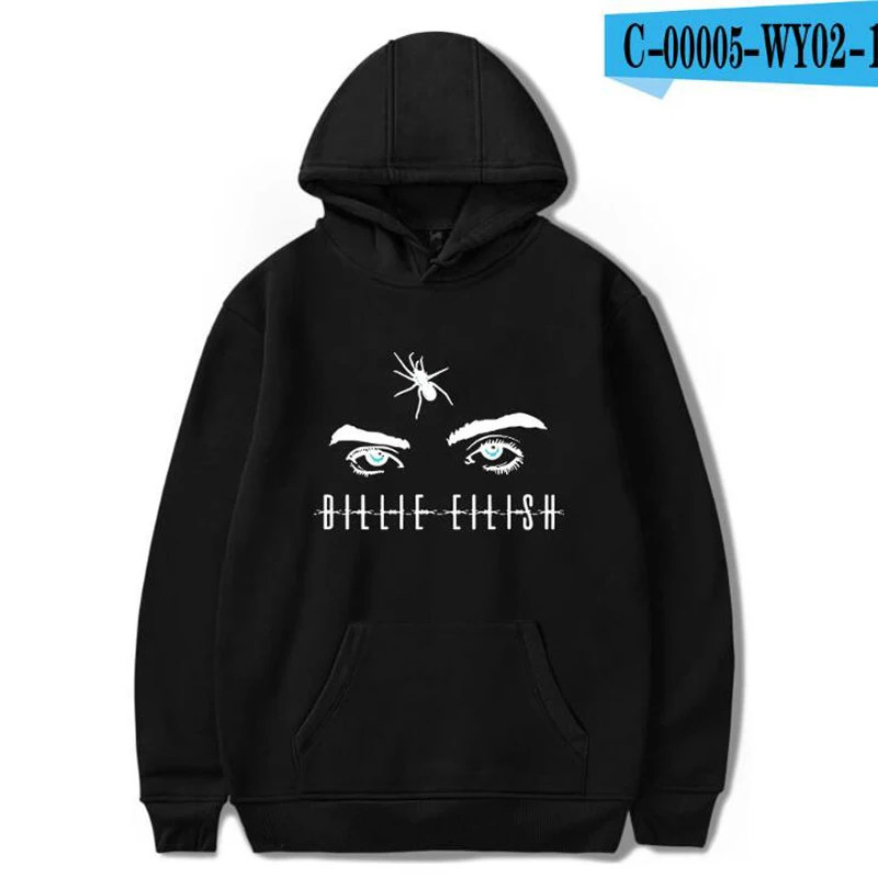 KPOP BILLIE EILISH, 3d Толстовка с капюшоном, Толстовка для мужчин/женщин, с карманами, толстовки с капюшоном, уличная одежда в стиле хип-хоп, хлопковый пуловер с капюшоном, одежда - Цвет: 028