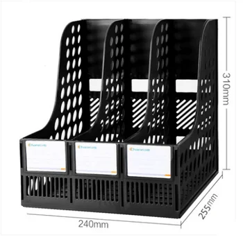 

multi-layer file rack thickened plastic desktop document organizer student bookshelf stationery holder book end storage box