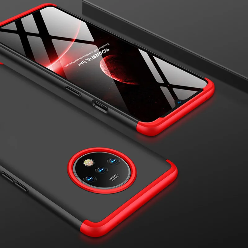 Чехол для телефона s для Oneplus 7 T, чехол, роскошное защитное кольцо, магнитный держатель, Противоударная задняя оболочка для Oneplus 7 t, роскошный чехол - Цвет: Red black2