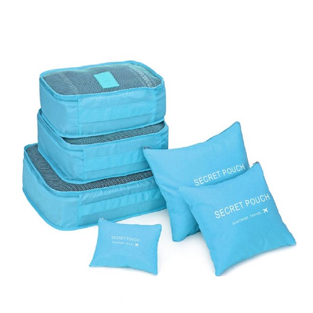 Pcs/set Nylon Packing Cubes Set Travel Bag Organizer Large Capacity Travel Bags Hand Luggage Clothing Sorting Bolsa De Viaje